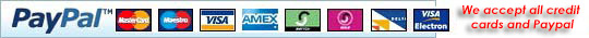 we accept PAYPAL and all major credit cards